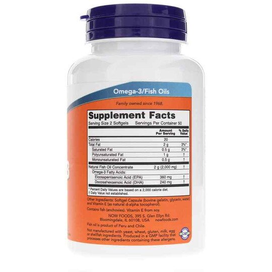 Omega-3 180 EPA / 120 DHA, NOW